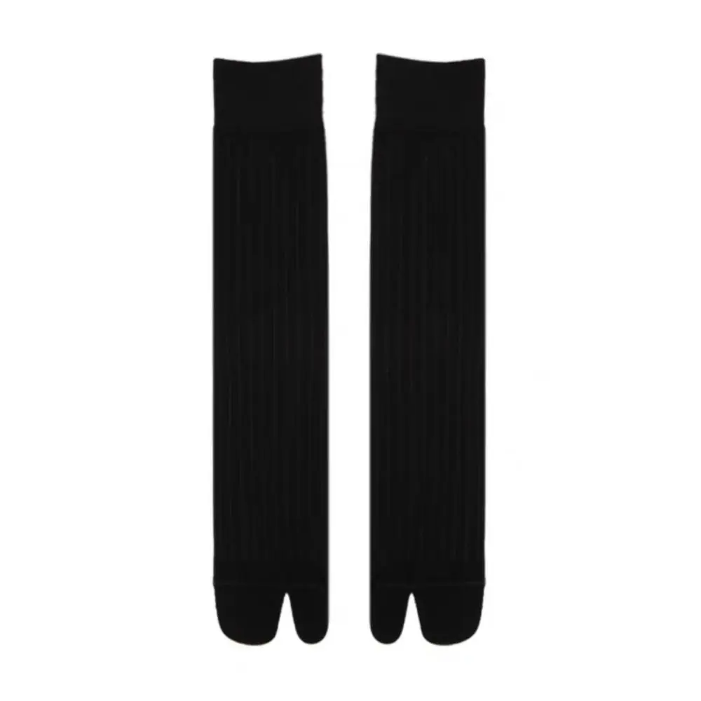 New High Quality Split Toe Socks Cotton Solid Color Soft Two-Toed Socks Stripe Comfortable Women's Tabi Socks