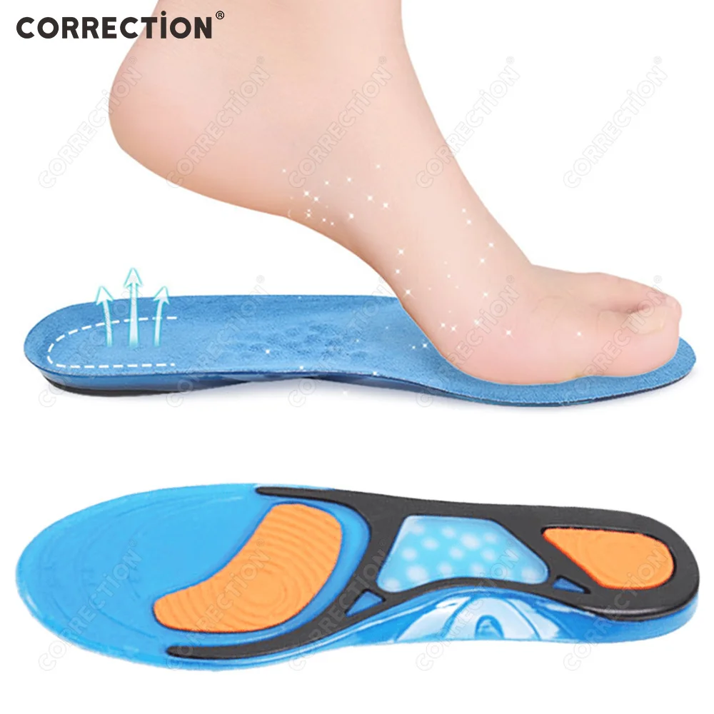 

Силиконовые стельки CORRECTiON GEL для обуви, ортопедические, с поддержкой свода стопы, мягкие, спортивные, противоскользящие, амортизирующие, для мужчин и женщин, для ухода за ногами