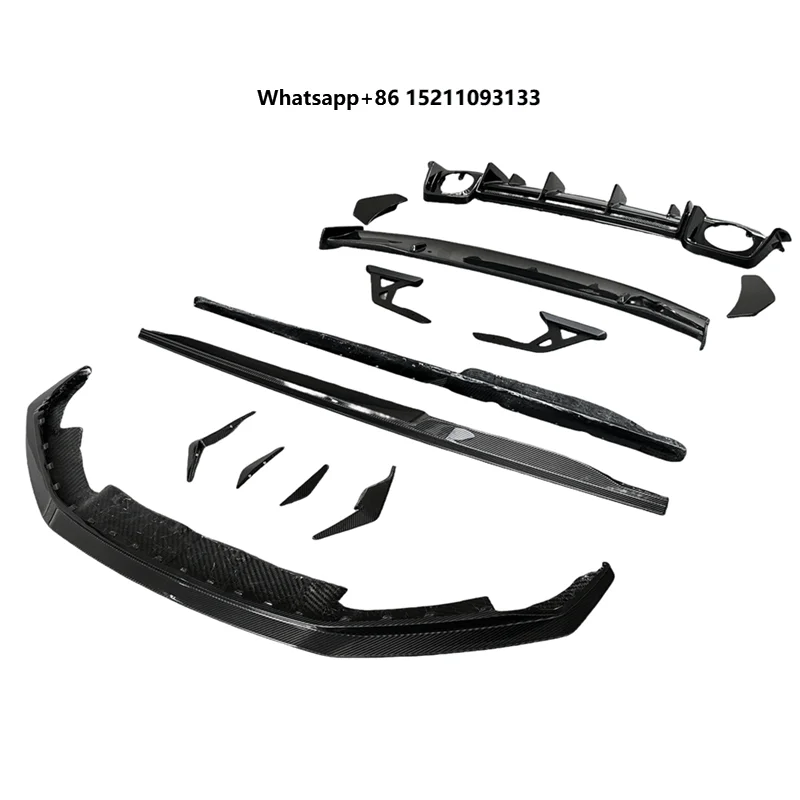 2019-2023 New for R8 Upgraded GT WRD Track Edition Dry Carbon Fiber Body Kit Front Lips Rear Lips Side Skirts Tail Wing