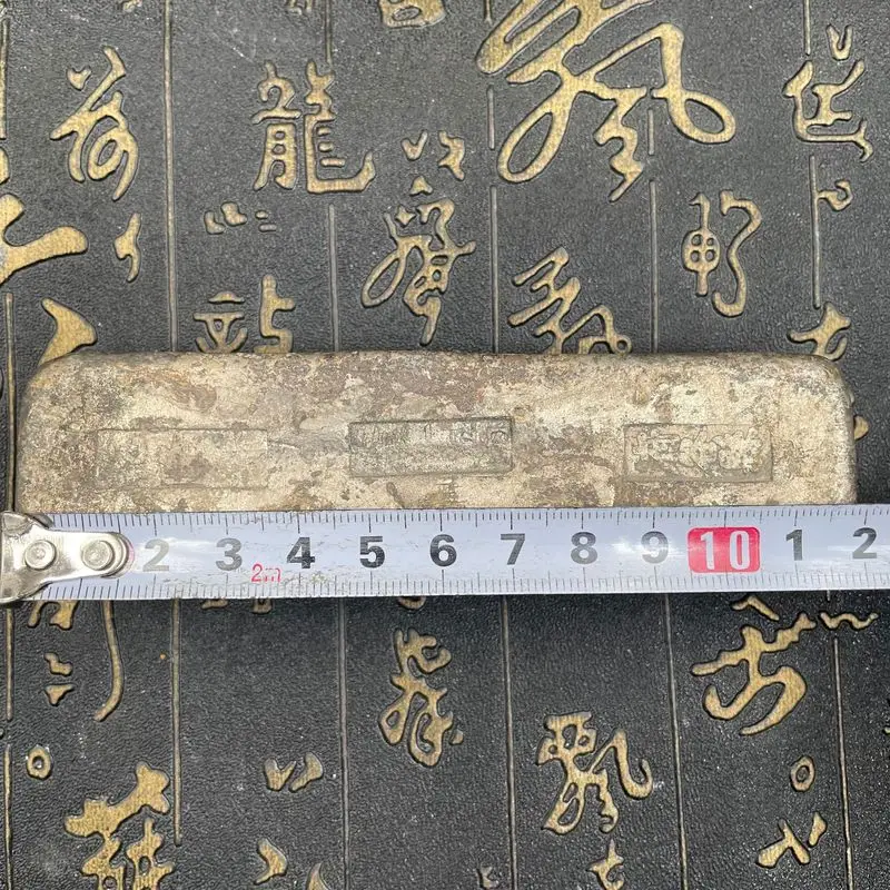-style , antique Qianlong era 15-liang silver bars, collectible decorative items, handicrafts, film props