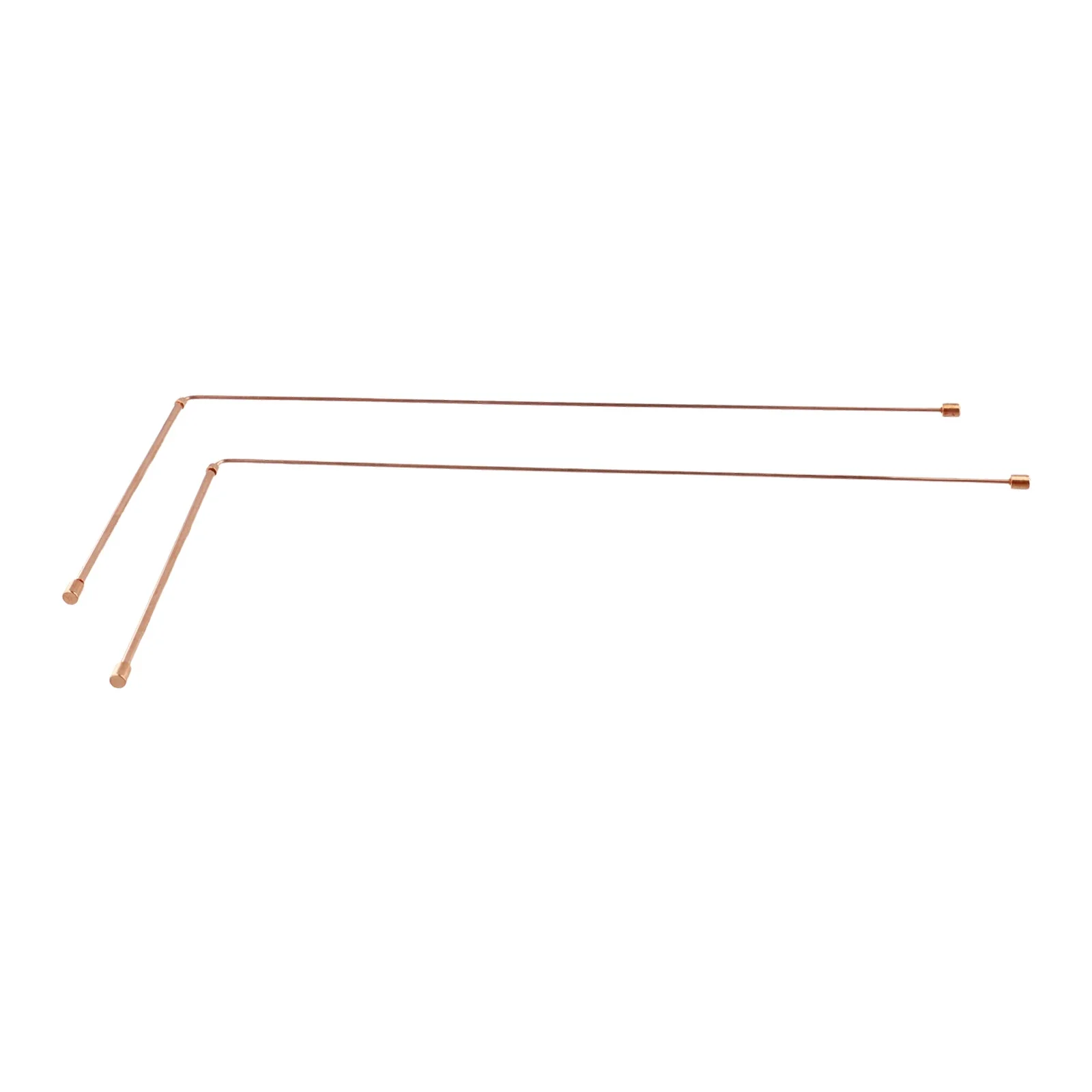 2Pcs 99.9% Copper Dowsing Rods Metal Detector Probe For Water Gold Treasure Finding Divination Tools