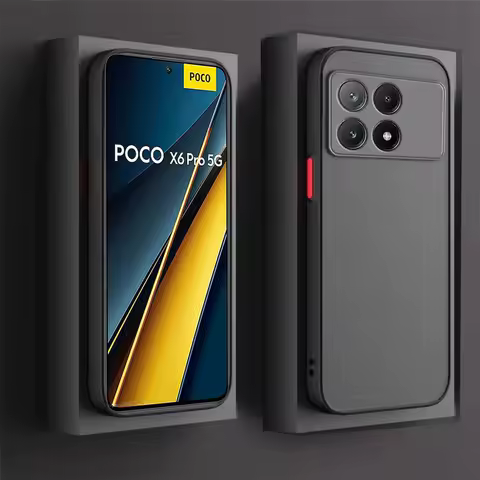 Shockproof Armor Matte Case For Xiaomi Poco X6 Pro 5G X4 GT X3 NFC M5 M3 M4 Pro F5 X5 Pro F4 F3 Cases For Poco F6 M6 Phone Cover