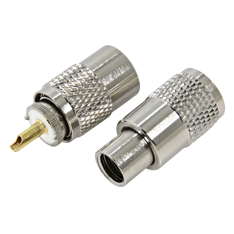 UHF Connectors PL 259 Male Connector to RG8X RG59 RG8 Adapter Connector UHF Fitting Connectors