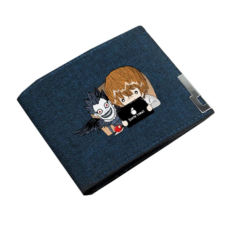 Anime Game  Death Note Wallet Boy Gril Cartoon Coin Purse Teenager Canvas Wallet Casual Cash Holder Bi-Fold Short Wallet