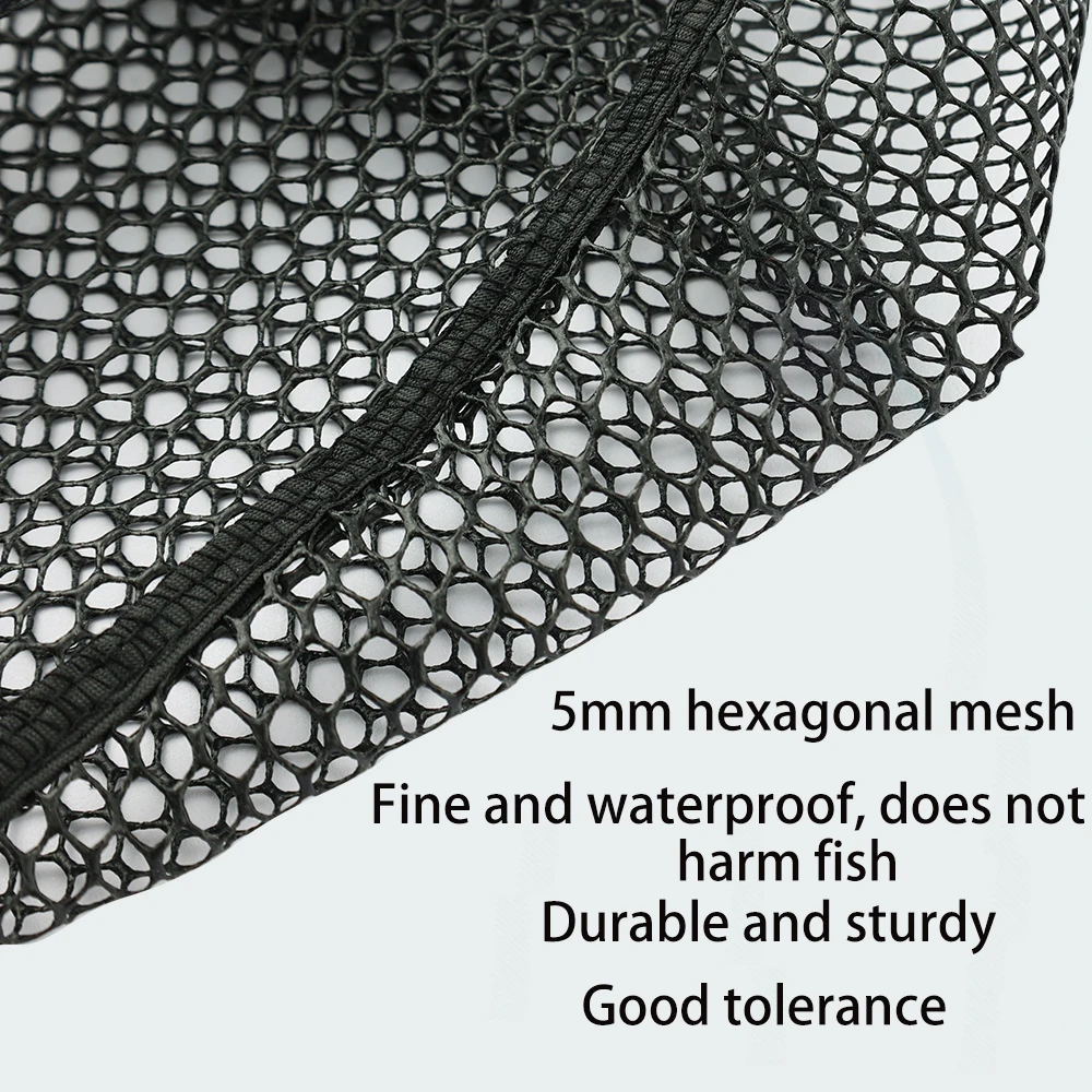 Neue Schwimmende Fischernetz Aluminium Legierung Faltbare Teleskop Kescher Versenkbare Griff Nylon Mesh Meer Angeln Zubehör