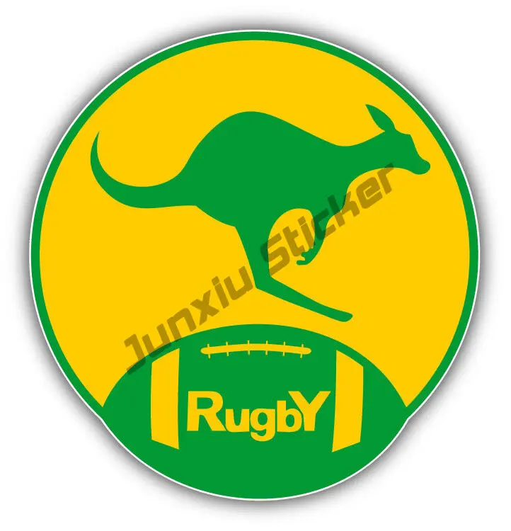 Personality Decor Kangaroo Rugby Car Bumper Sticker Decal Car Flag Biker Bike Vinyl Rugby Ball Banner Country Hands Sunscreen