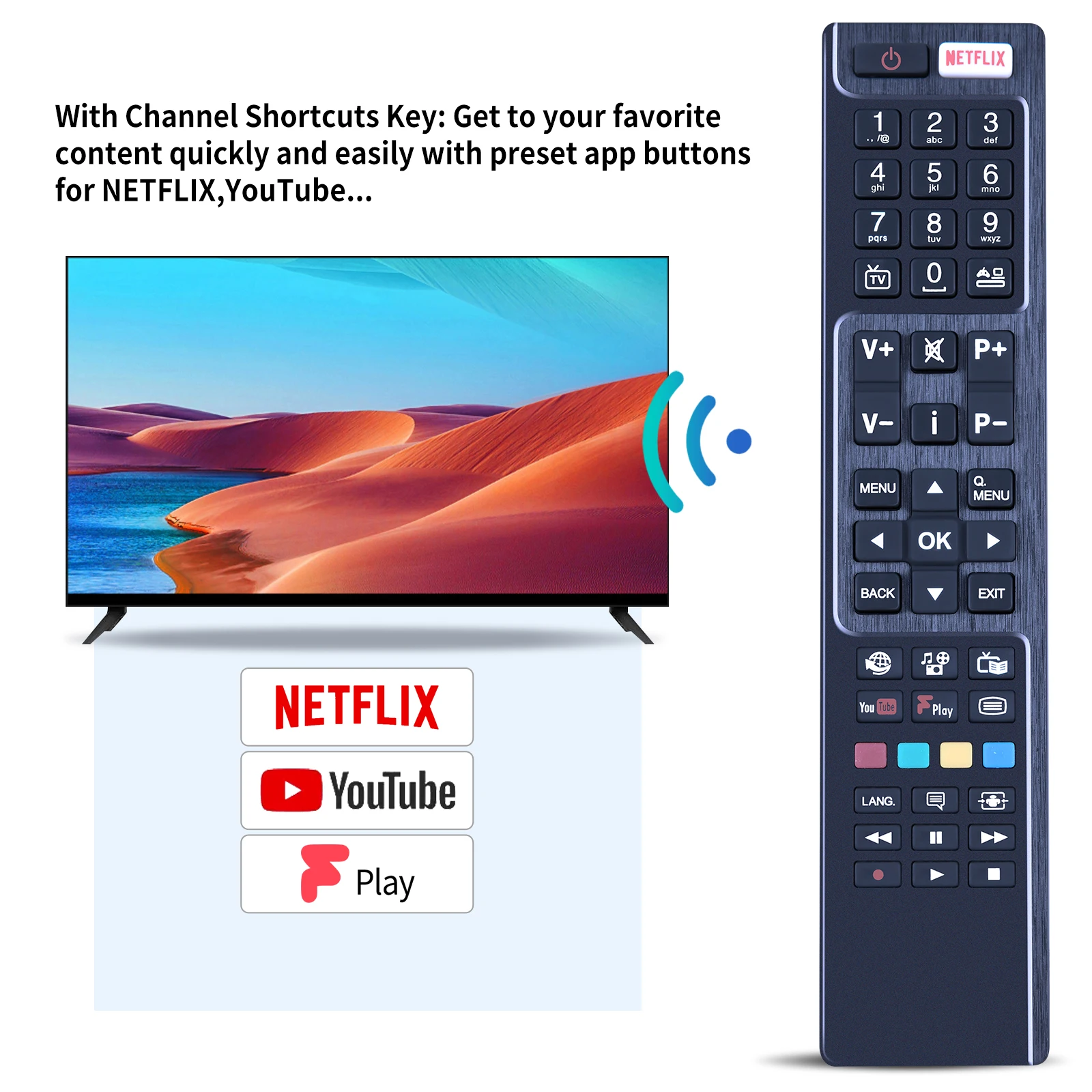 Sostituzione del Controller del telecomando universale RC4848F per Hitachi TV muslimmuslimexmuslimexmuslimah