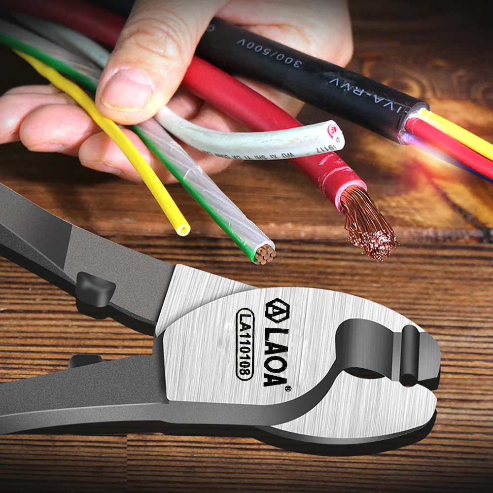 LAOA Cable Cutter CR-V Steel 6/8/10 Inch Crimping Pliers Bolt Cutting Electrical Wire Stripper Multifunction Hand Tools