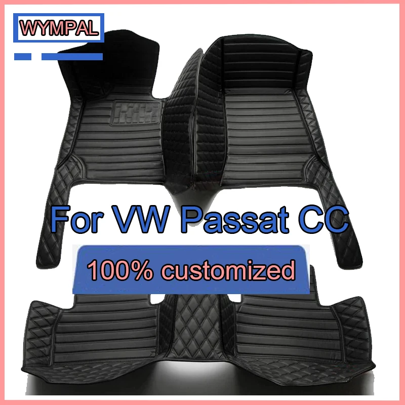 

Custom Automotive Car Floor Mats For VW Passat CC 2010 2011 2012 2013 2014 Auto Luxury Leather Men Women Car Mats Full Coverage