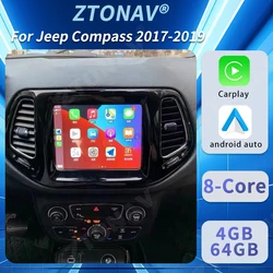 Carplay Android Screen For Jeep Compass 2017 2018 2019 Car Radio Stereo Car Multimedia Player Navigation GPS Auto Headunit