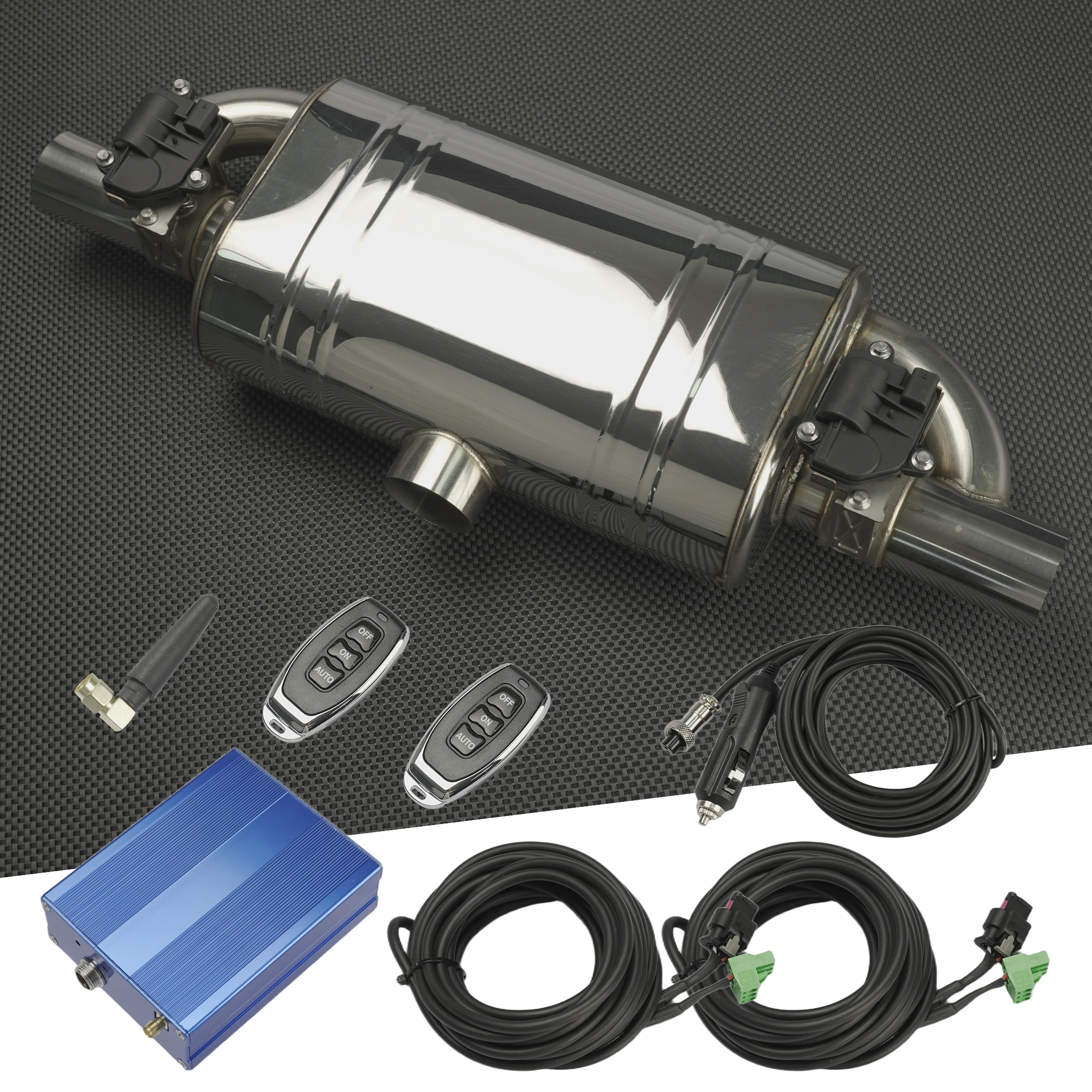 *for- Muffler Electric Exhaust Cutout Kit Valved Muffler Cat Back Exhaust System Valve  with Remote Control for Universal