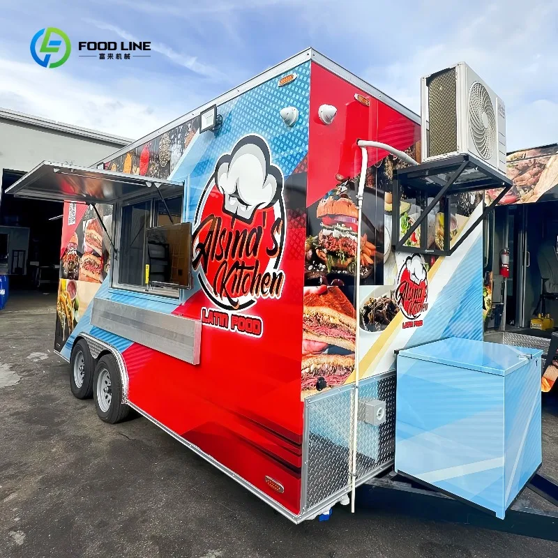 

Мобильный прицеп для еды в США, изготовленная на заказ тележка для мороженого, кофе, концессионный прицеп, полная кухня, сертифицированная NSF, распродажа для общественного питания