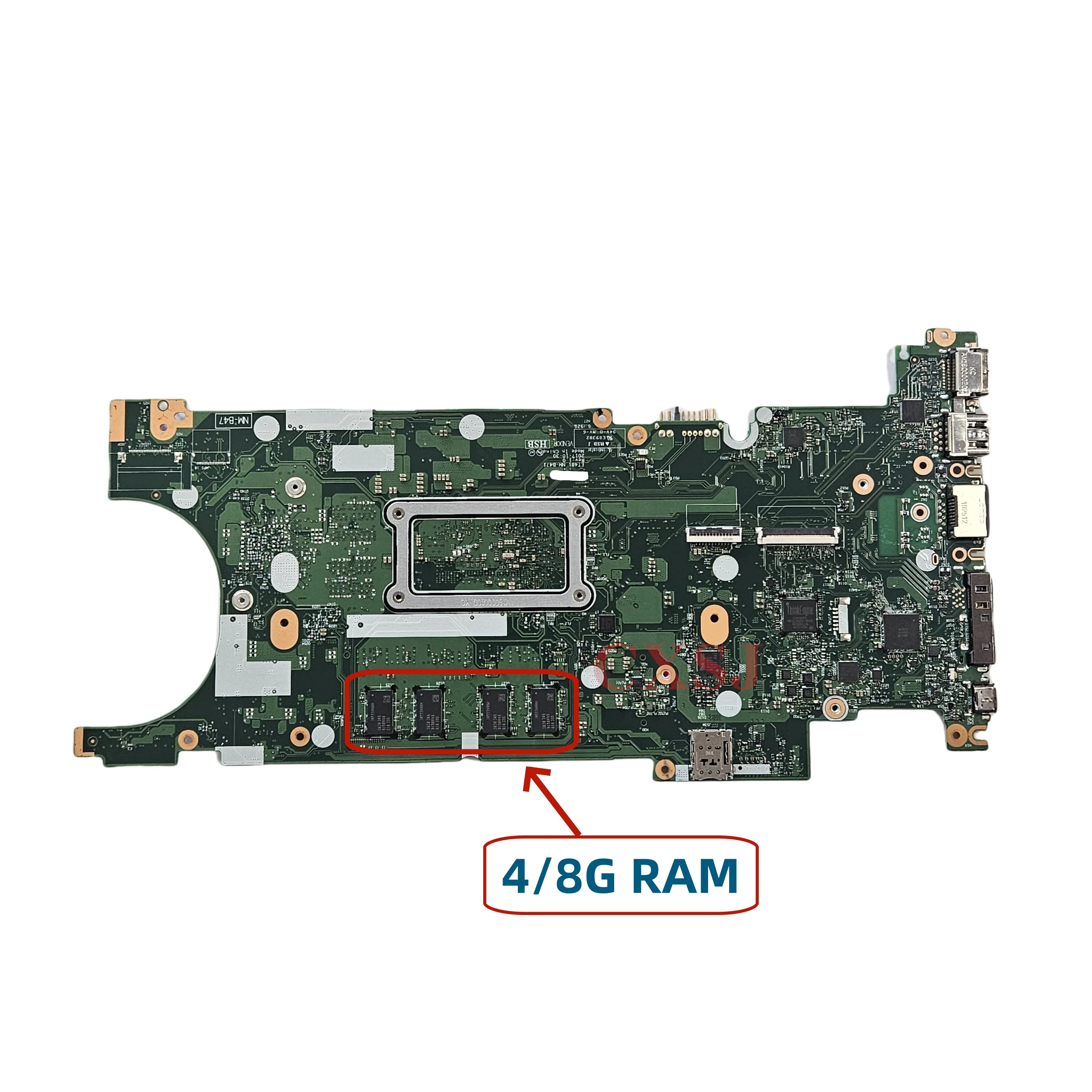 NM-B471 For Lenovo Thinkpad T480S Laptop Motherboard With i5-8350U CPU 4/8G RAM 02HL830 01LV620 Notebook Mainboard 100% tested