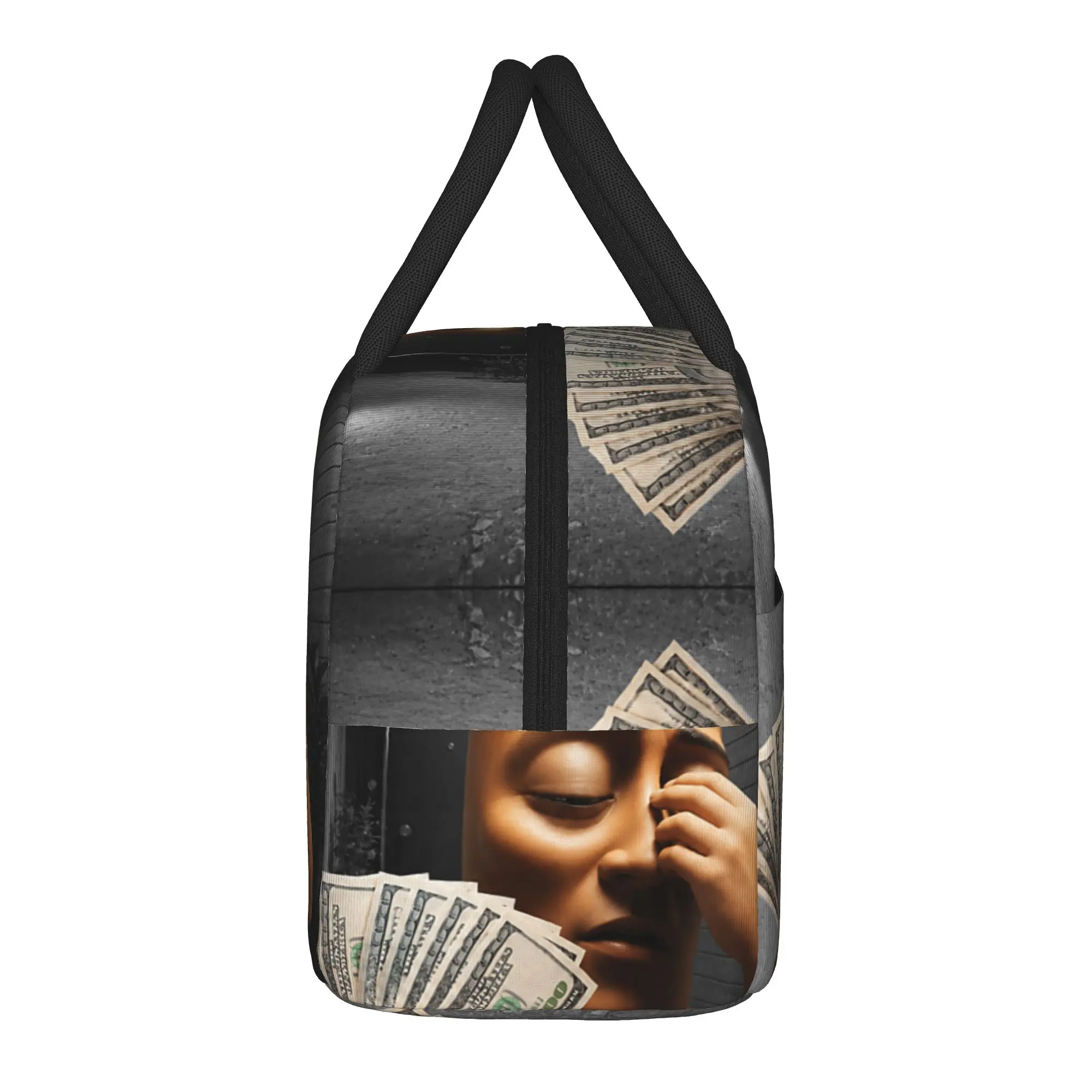 There is Motion at Your Front Tung Tung Tung Sahur Money Lunch Bag  Lunch Box Men Outdoor Picnic Graphic Design Cooler Bag