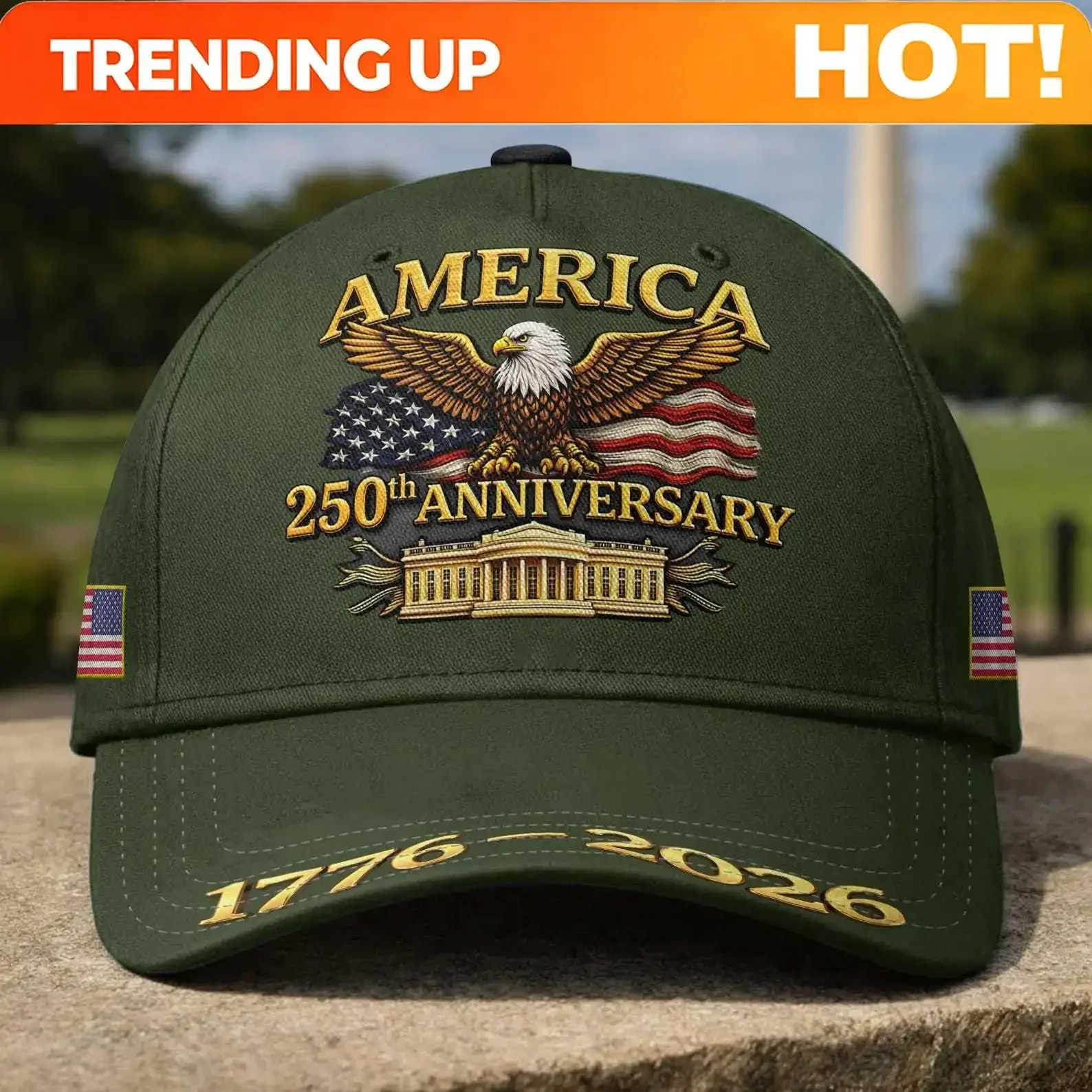 Customization America 250th Anniversary 1776–2026 Baseball Cap, Patriotic Eagle & Flag Hat, 4th Of July Gifts, Independence Hat