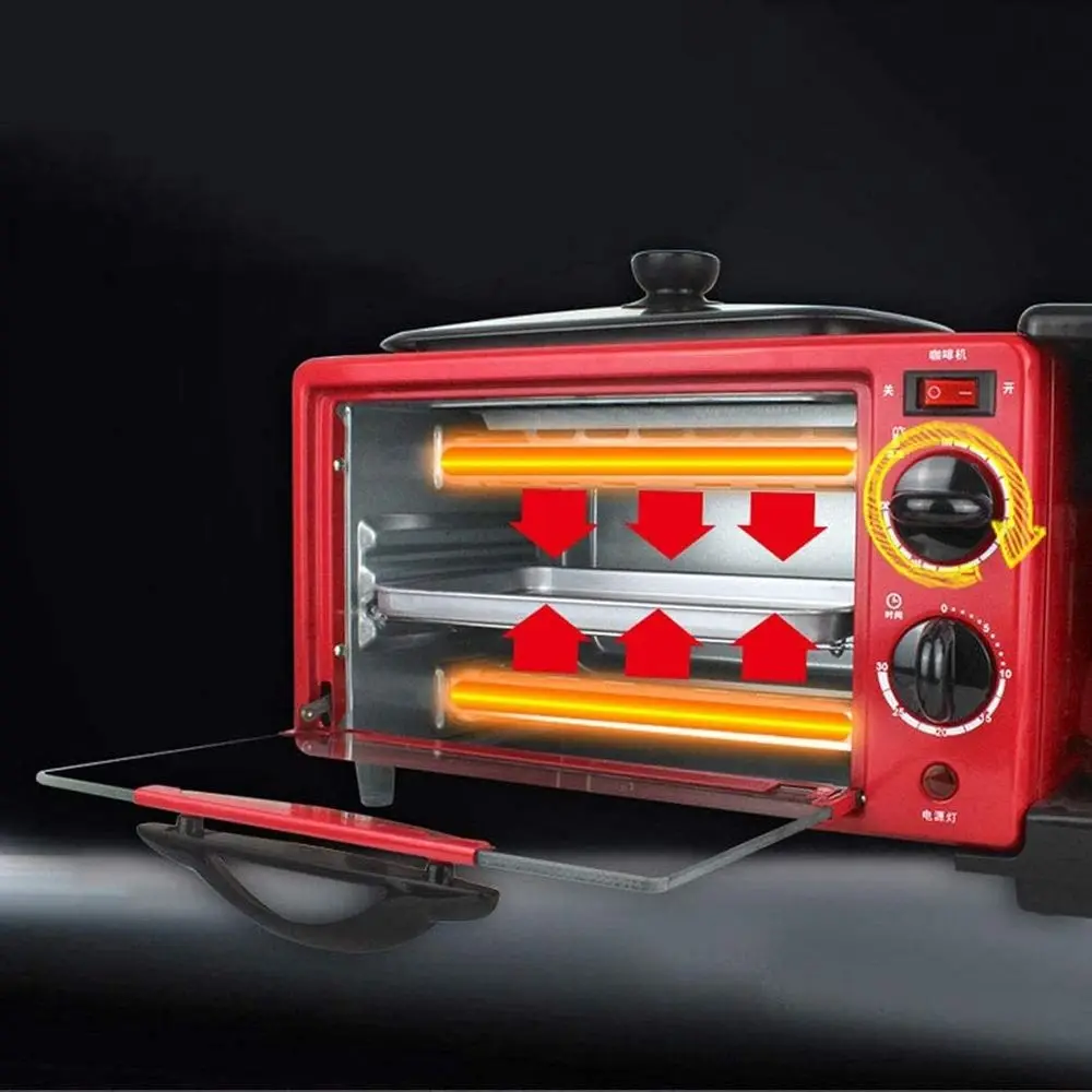 All-in-One Breakfast Maker: Toaster, Oven, Multi-Function Home Kitchen Appliance