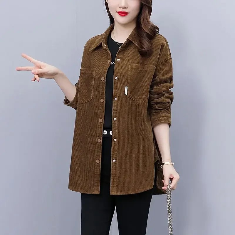 

Corduroy Jacket for Women, New Loose and Stylish Top, Versatile and Fashionable Clothing, Autumn and Winter