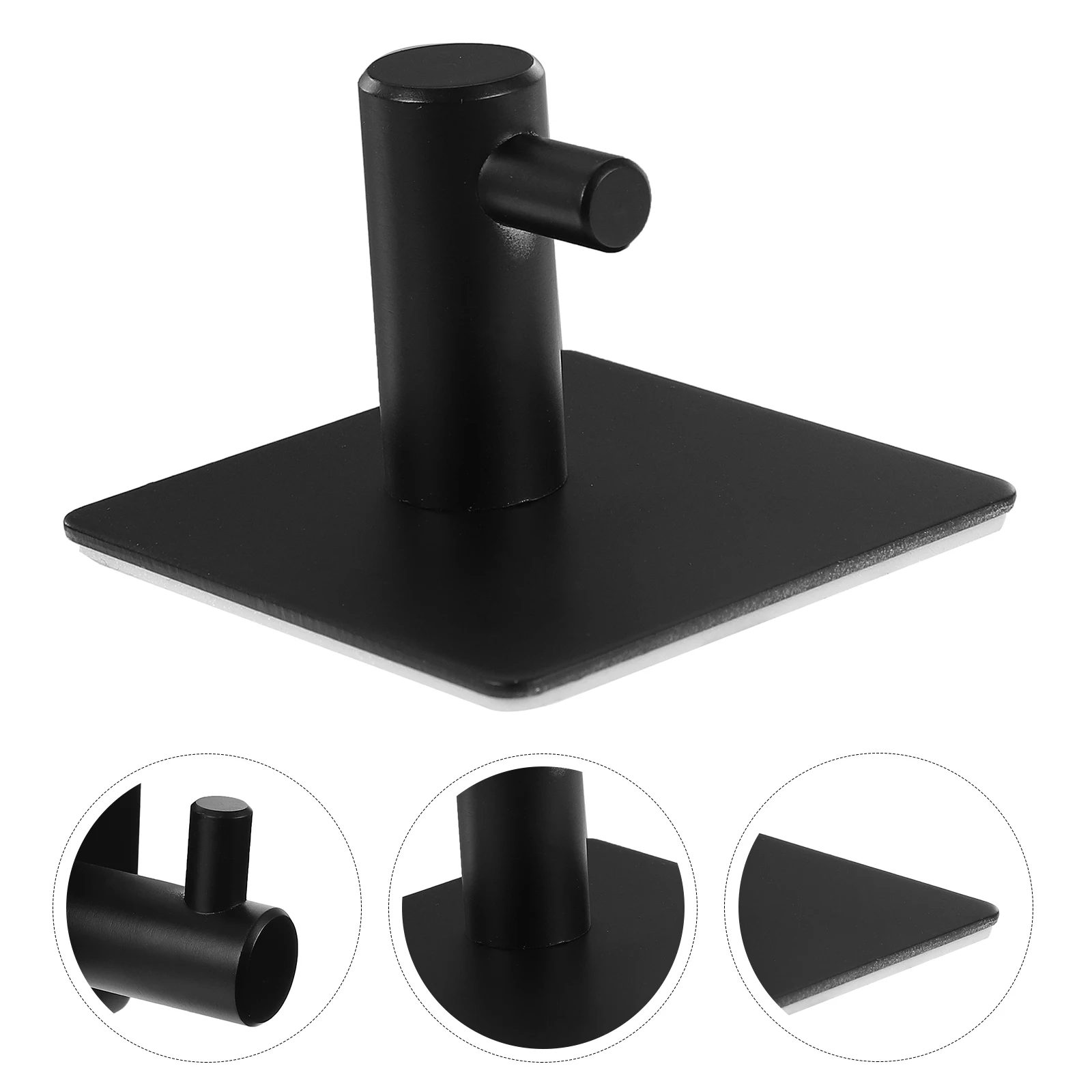

Clothes Hangers Coat Hook Adhesive Hat Stick Hooks for Hanging Robe Black Bathroom Towel
