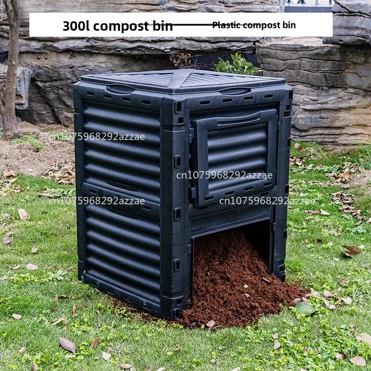 Cross-border 300l compost bin garden composter yard leaf plastic compost bin fermentation box