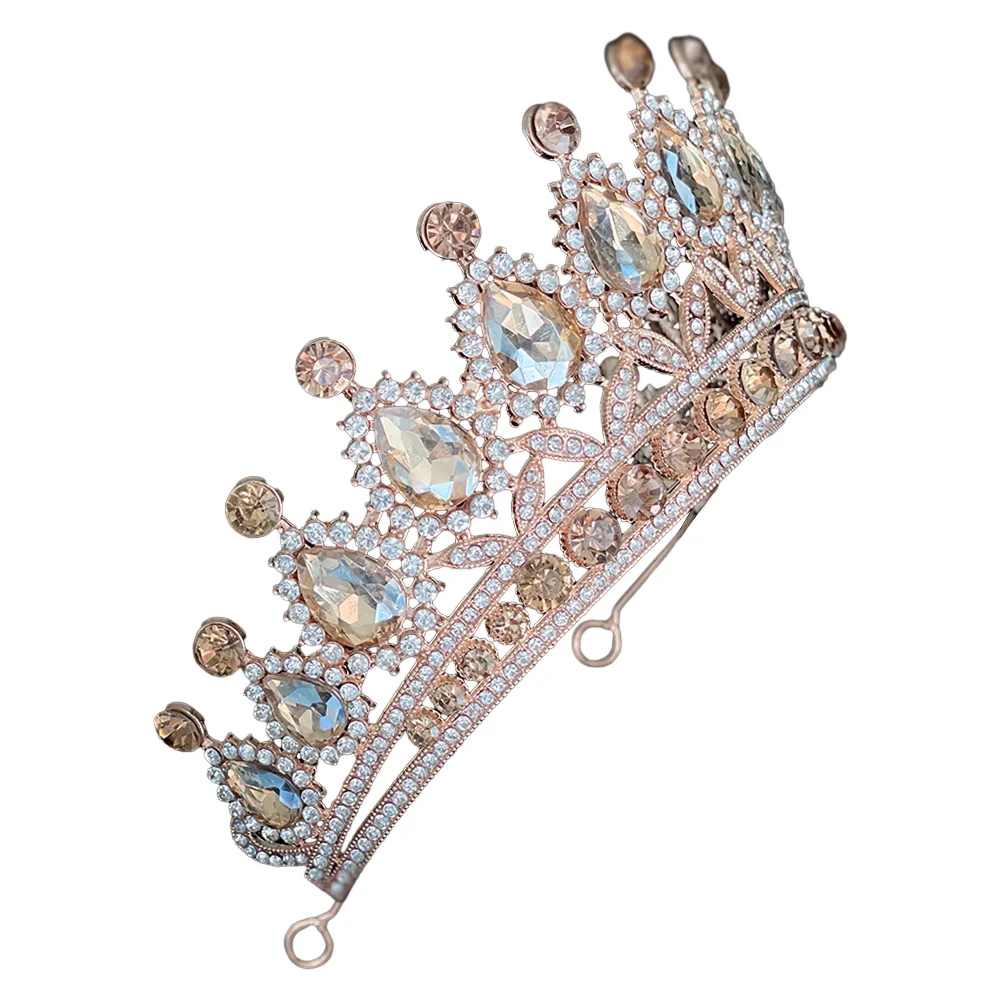 

Headgear Tiara Women's Outfits Pageant Crown Zinc Alloy Rhinestone Crowns and Tiaras