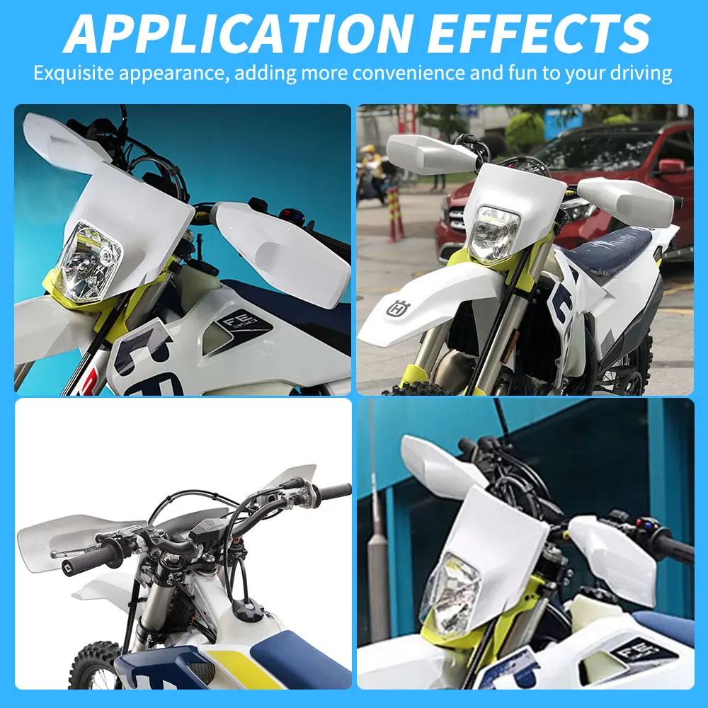 อุปกรณ์เสริมรถจักรยานยนต์ Hand Guards Handguard Protector ไฟหน้าสําหรับ HUSQVARNA FE250 FE300 FE450 TE250 TE 350 TX501