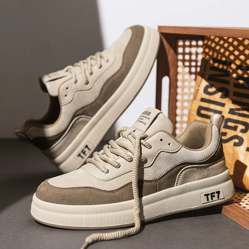 

Men's Casual Sports Shoes with Thick Sole – Multi-Functional Running Style, Lightweight Breathable Lining. Perfect for Outdoor A