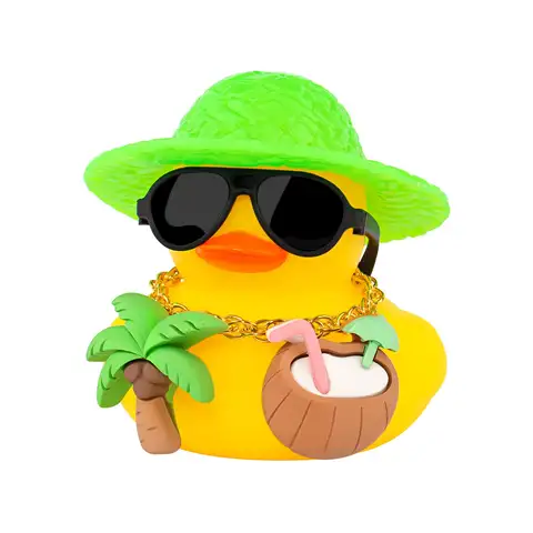 Rubber Duck Car Ornaments, Summer Beachy Vacation Duckies, Tropical Paradise Rubber Duck Beach Surfing Ocean Voyage Rubber Ducks