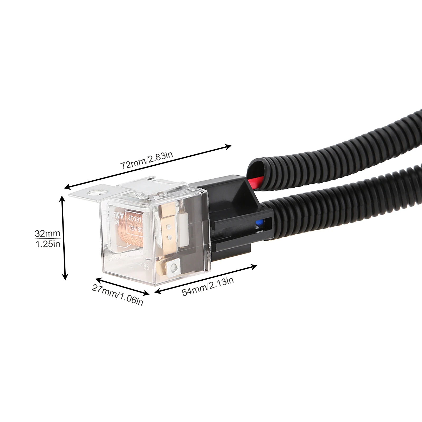 12V 4-Pins Auto Slak Hoorn Spst Luidsprekerkabelboomset Voor Auto Truck Met Relaisaansluiting Duurzaam Luidsprekerharnas