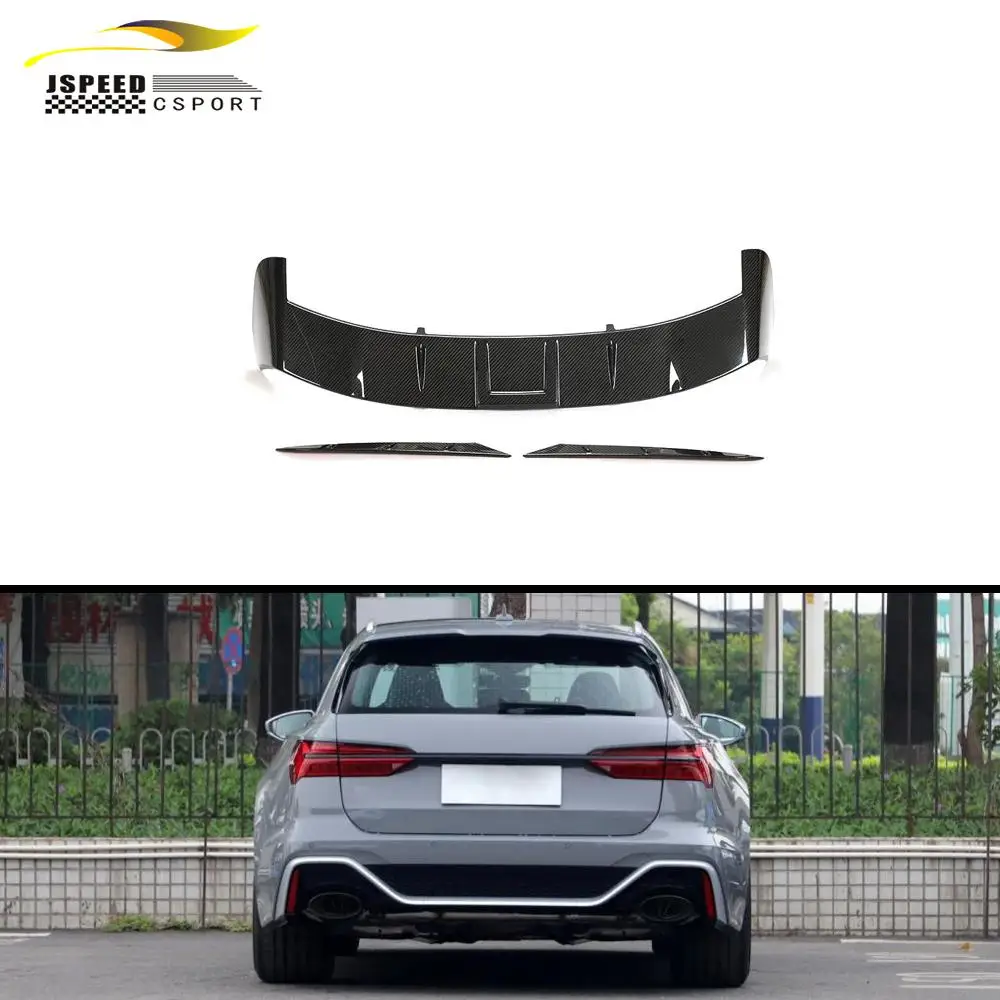 

Suitable for Audi RS6 C8 2019-2021 Dry carbon fiber rear roof spoiler