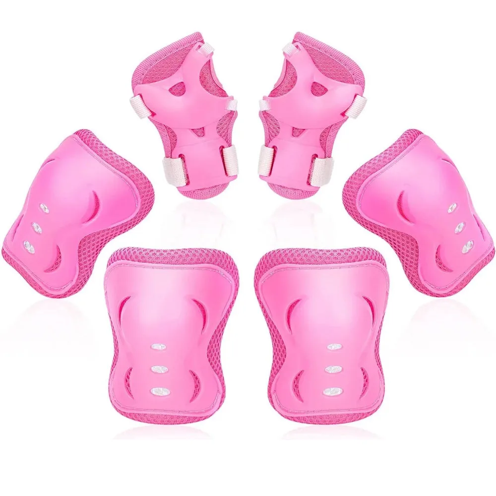 6Pcs Youth/Kids Knee Pads Elbow Pads Wrist Guards Set for 3-15 Years Kids Protective Gear for Roller Skates Cycling Skateboard