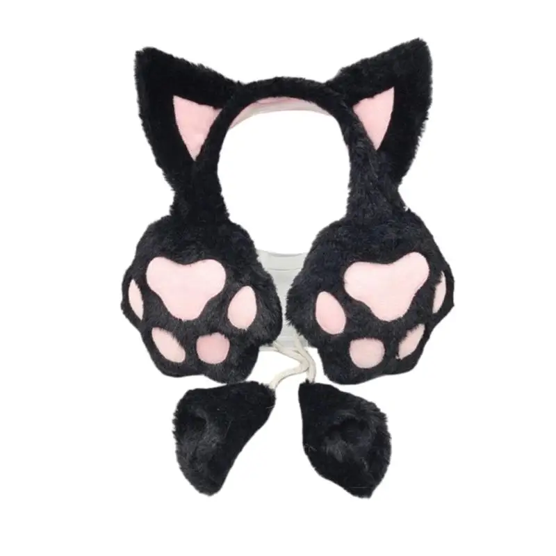 39bd-plush-ear-warmers-with-cats-ear-and-paws-design-soft-faux-furs-ear-covers-and-paws-pad-headband-for-winter-daily-use