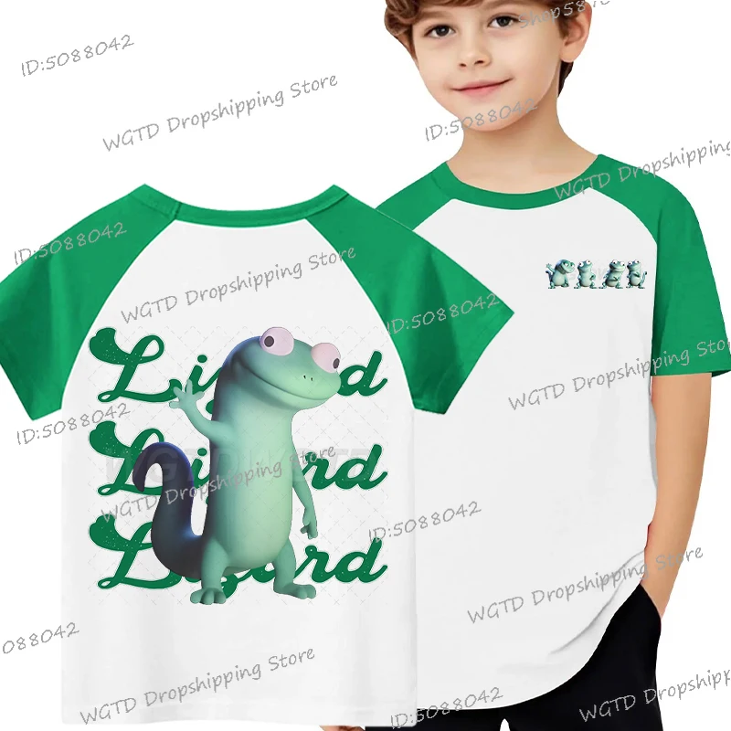 Ящерица Ящерица Мема Манга Рубашка Ретро Хип-Хоп Футболка для мальчиков и девочек Уличная одежда Футболки с графическим рисунком Забавные хлопковые футболки с животными