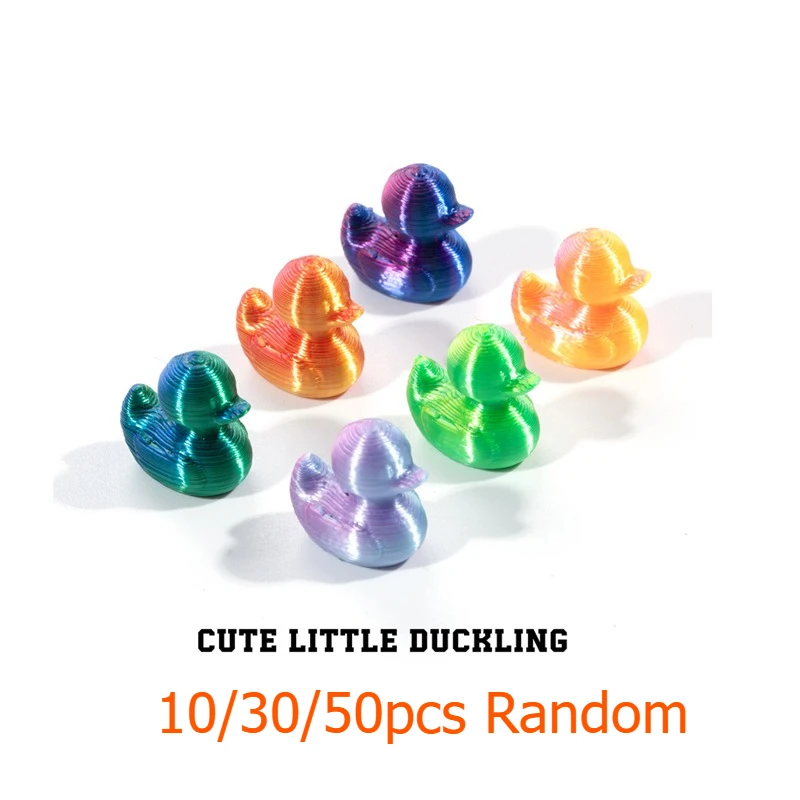 10-100Pcs 3D Printed Mini Duck Miniature Figurines Ornaments Decor Animal Garden Crafts Tiny Ducks Landscape Home Accessories