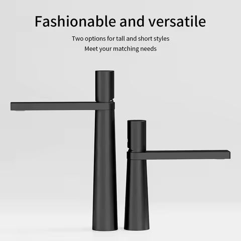 Black Basin Faucet Modern Copper Bathroom Mixer Taps Crane Deck Installation Hot and Cold Water Faucets Sink Faucet for Bathroom