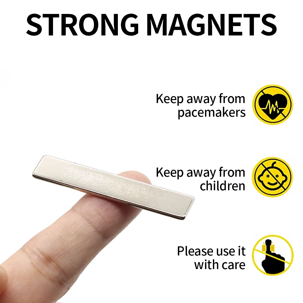 50x10x2mm Block Super Strong Neodymium Magnet N35 Powerful Magnetic NdfeB Permanent Refrigerator Magnet imanes DIY