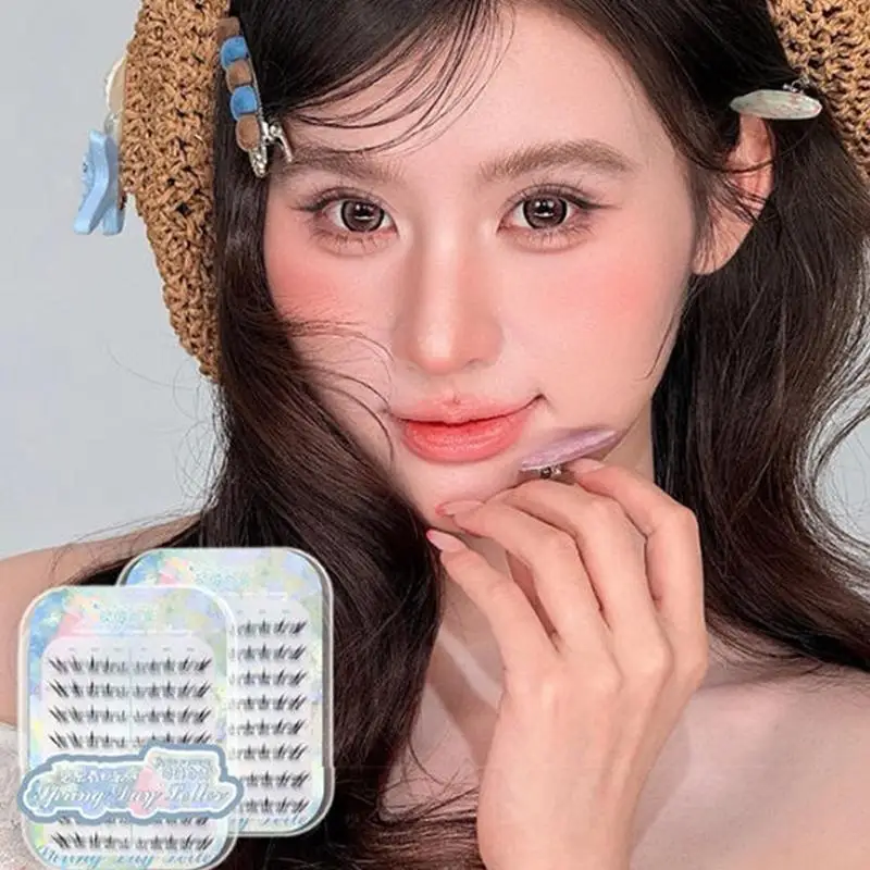 Natural Zero-Touch False Eyelashes Self-Adhesive Eyelash Clusters No- Glue Easy Application Fake Eyelashes for Quick Beauty Fix