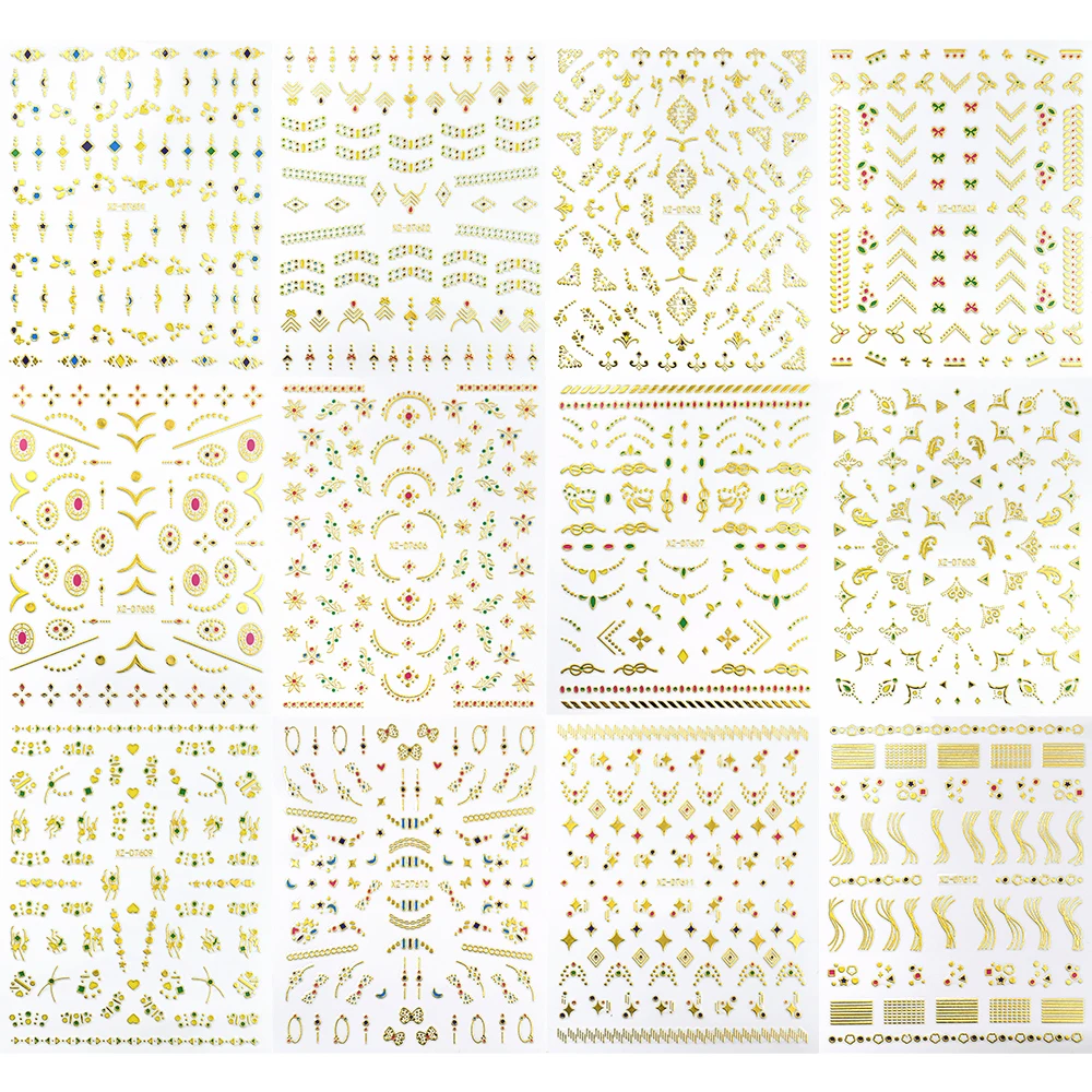 1 stücke 3D Gold Sternenlichter Nagel Aufkleber Festival Vibe Stern Bling Design Selbst-klebe Aufkleber DIY Maniküre Dekorationen Nagel liefert