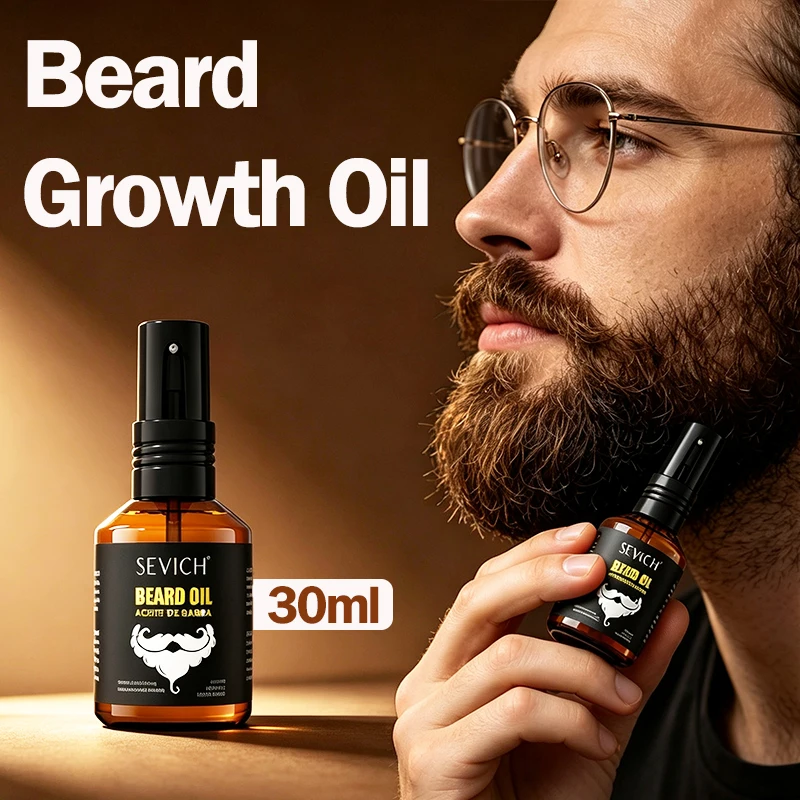 Beard Growth Oil For Men Beard Styling Care Essential Prevents Dryness Itching Beard Smoothing Moisturizing Growth Conditioning