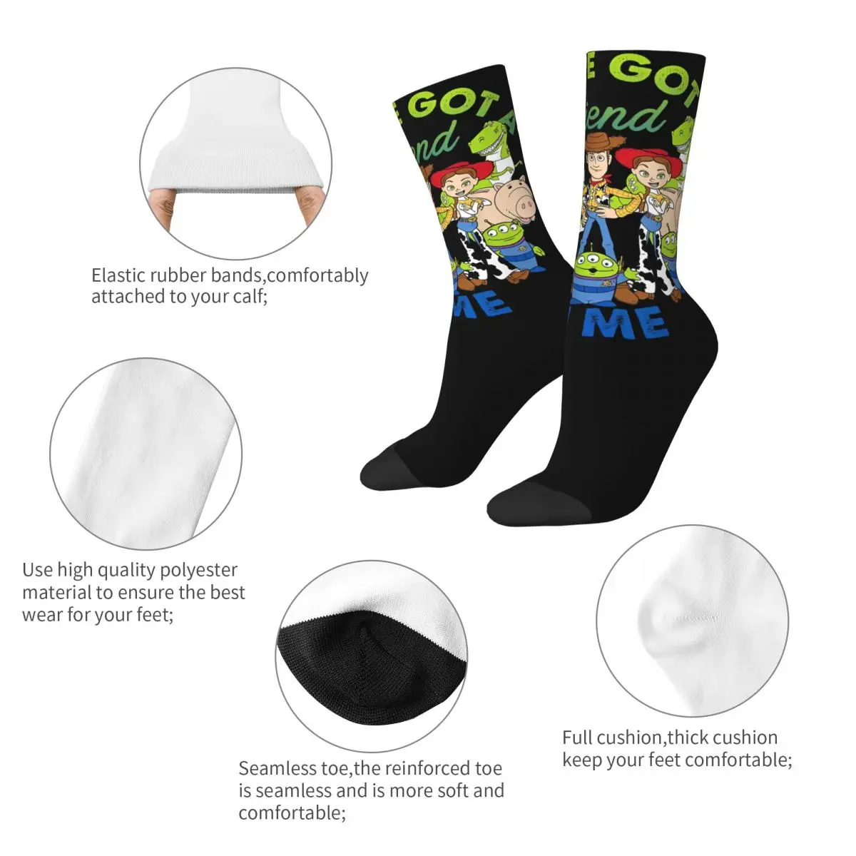 Boys Girls Kawaii Socks Toy Story Cartoon Characters Accessories Soft Socks Suit For All Seasons