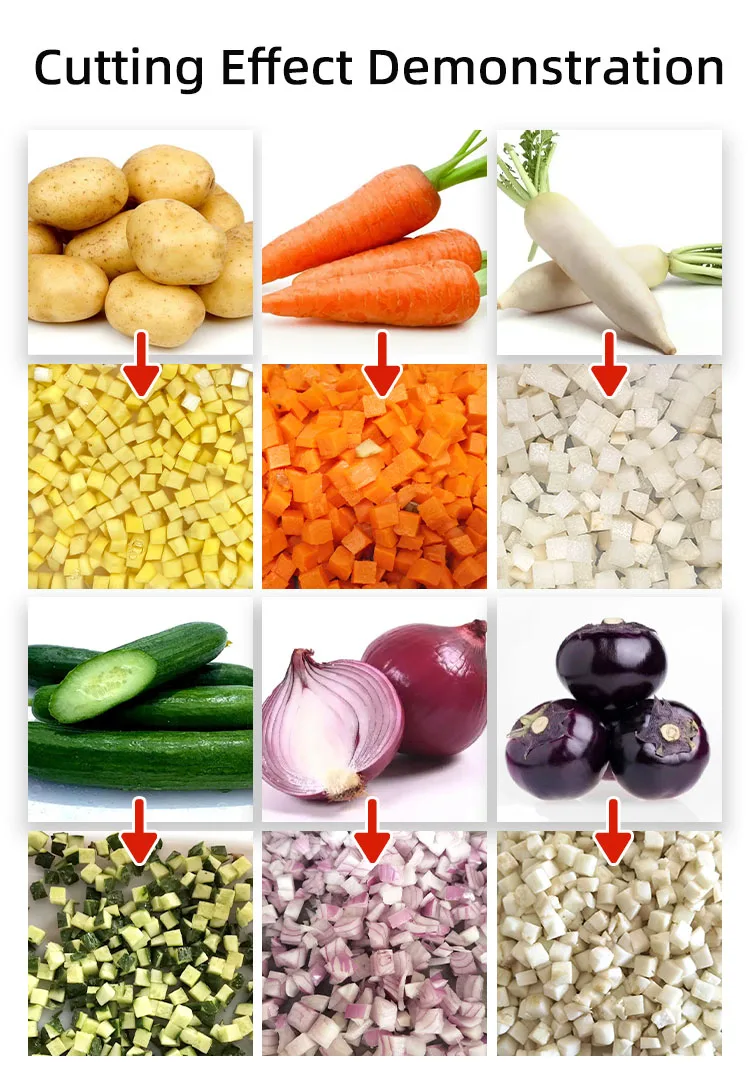 Multifunctional stainless steel vege and fruit processing hine for chopping