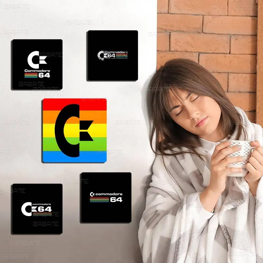 C-Commodore C64 Logo Personalized Fridge Magnets Magnetic Refrigerator Memorial Gifts for Kitchen Office Locker Travel Home Deco