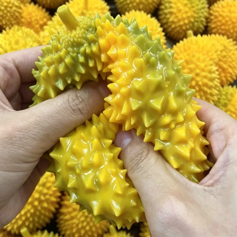Knuspriger Durian-Quetschball, handgefertigtes knuspriges Stressball-Spielzeug, Quetsch-Fidget-Ball, ASMR-Sensorik-Stressabbau-Spielzeug für Erwachsene – Detail 3