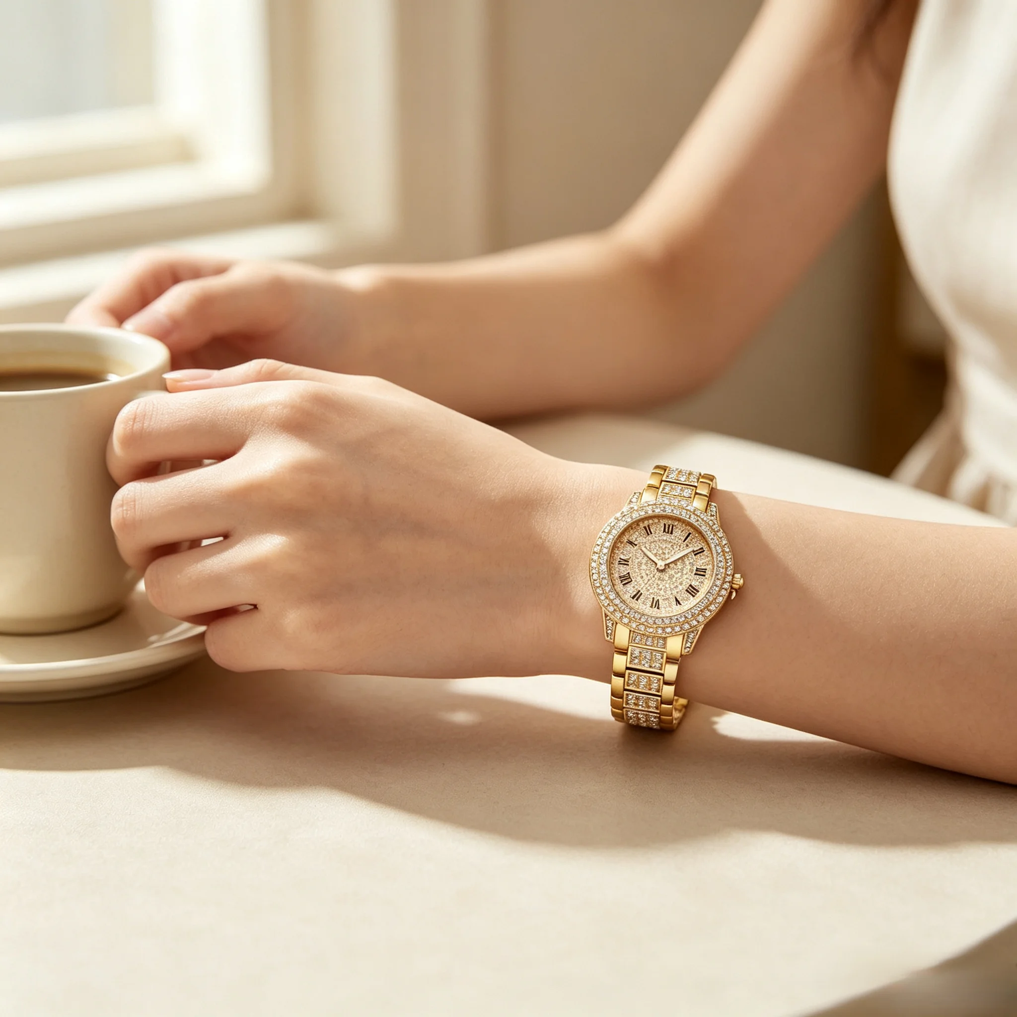 Elegant Women Zircon Crystal Q - огляд і ціна Jewelry Watches For Ladies