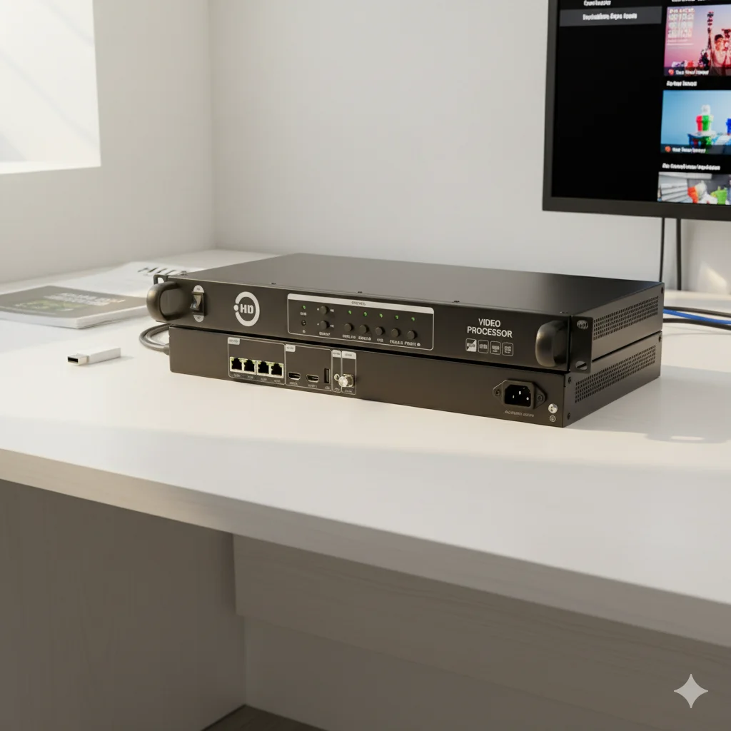 Huidu HD-VP410S 3-in-1 LED Video Processor with Sending Card USB Playback 2.6M Pixels 4 Gigabit Ports for LED Display System