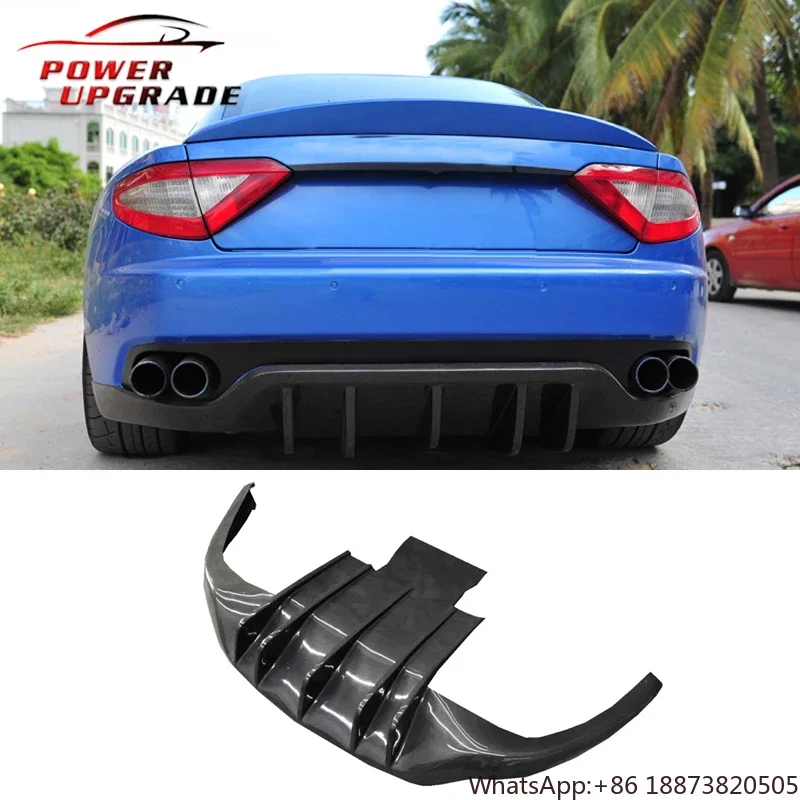 For Maserati Granturismo GT DMC Style Rear Diffuser Carbon Fiber Rear Bumper Lip Spoiler Chin Car Accessories