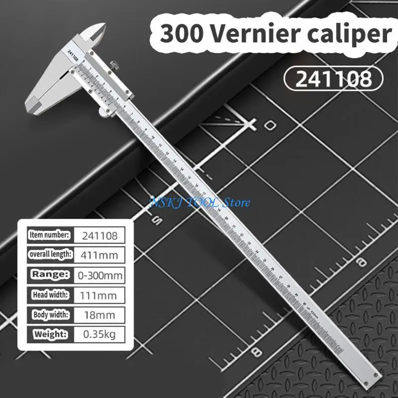 

L8RC Stainless Steel Manual Micrometer 150/200/300mm Vernier Caliper Shockproof