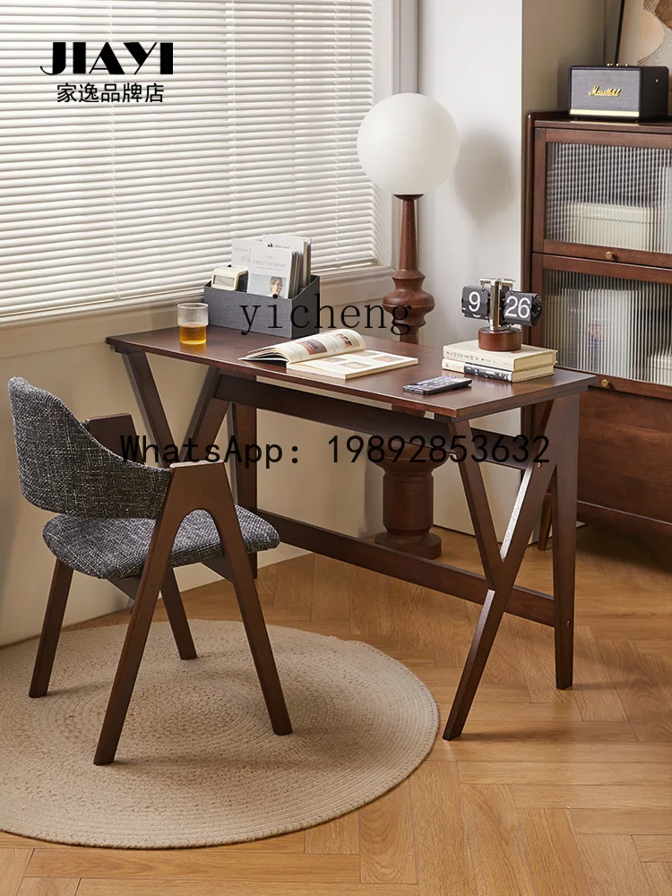 X2 Solid Wood Desk Long Rectangular Table for Living Room Study Calligraphy Learning