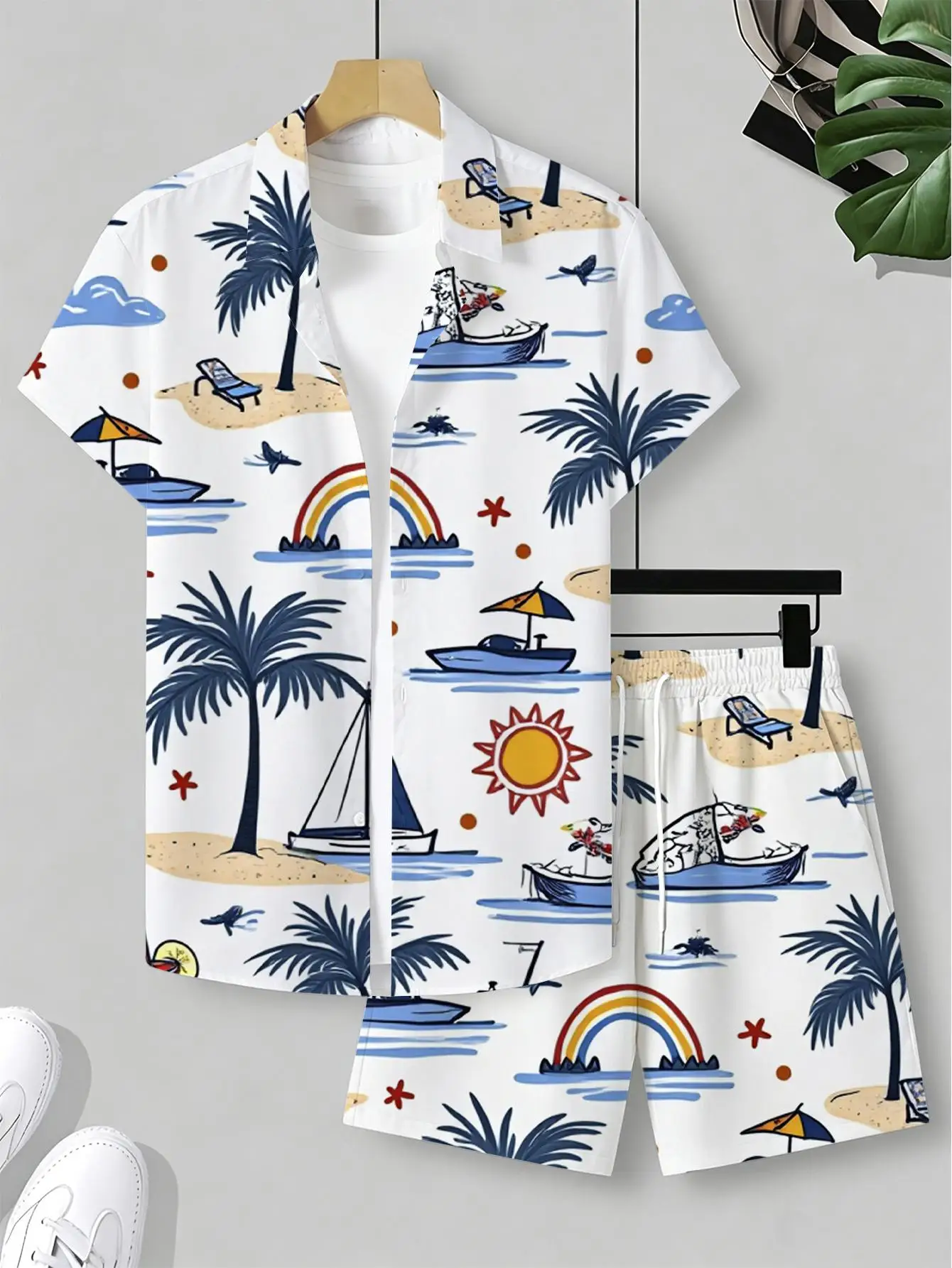 Men's Shirt Sets 2026 Spring/Summer Graphic men's suits jogging set Y2k tracksuits 3D Printed clothing set sports two-piece