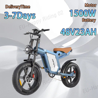E-Bike 1500W Dual Motor 48V23AH Lithium Battery Hydraulic Braking Electric Bicycle 20-Inch Fat Tire All Terrain Electric Bike