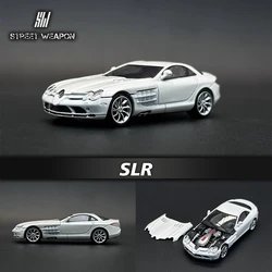 SW In Stock 1:64 SLR Openable Hood Metal White Diecast Diorama Car Model Collection Miniature Carros Toys Street Weapon